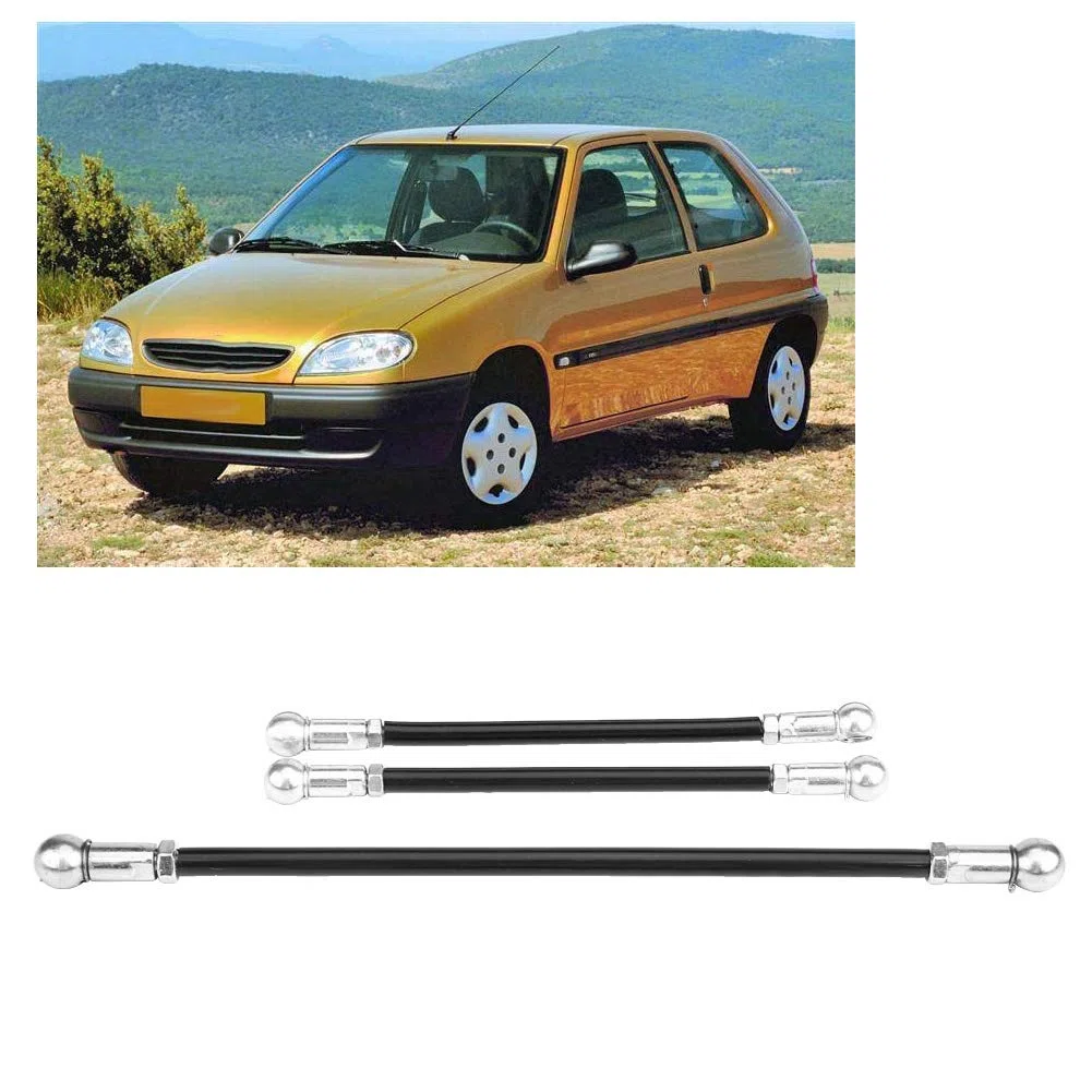 Qiilu Varilla de conexión de engranaje, 3 varillas de conexión de conexión de engranaje de cambio de coche para 106 1991-2003 1994-2004