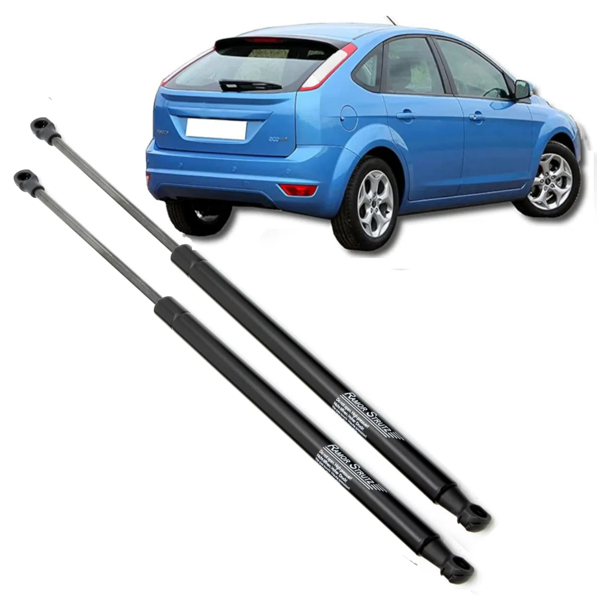 2x Portón Trasero, Amortiguadores Maletero Compatible con Ford Focus Mk2 2004-2012. Resorte de Gas, Puntales de Gasolina. Reemplazo de 4M51A406A10AB y Otros.