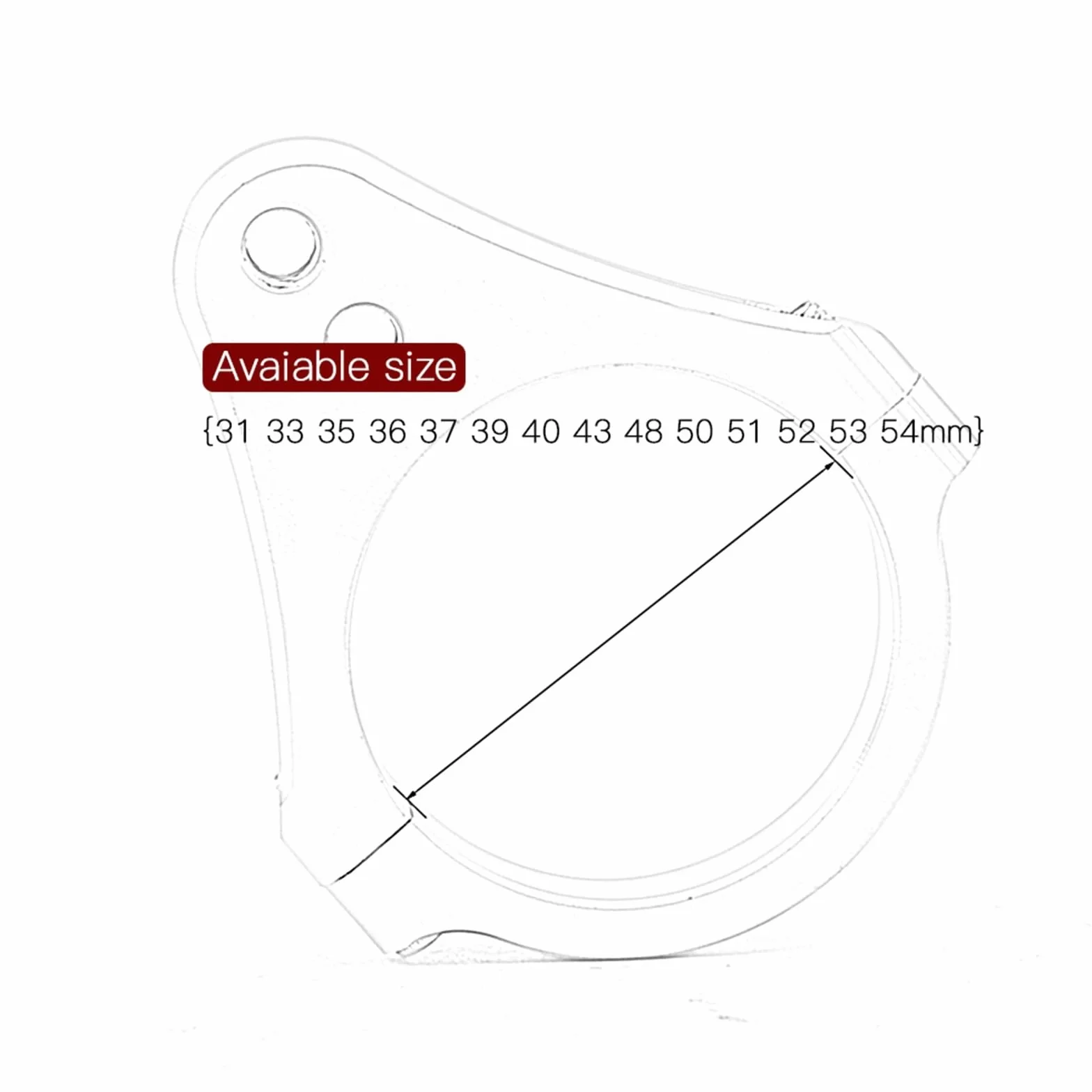 43 45 47 48 49 50 51 52 53 54 55 56 58 60 27 MM Abrazadera Estabilizadora De Amortiguador Dirección Soporte Adaptador Montaje para Aprilia