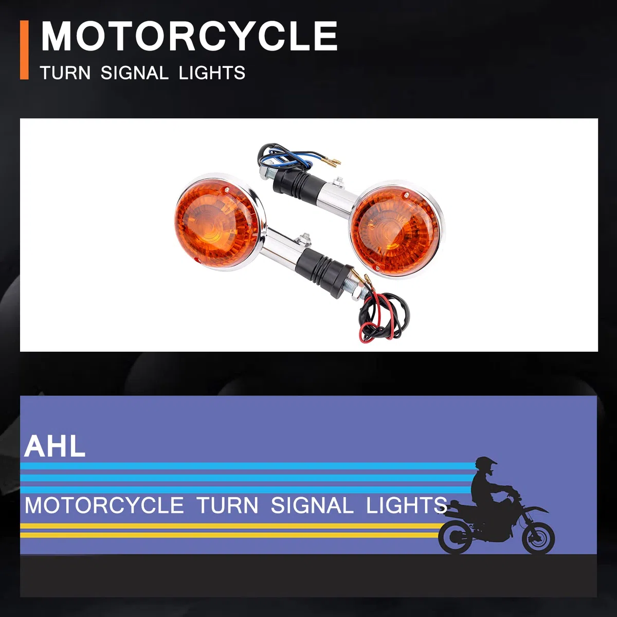 AHL Intermitentes para Motocicleta compatible con Yamaha XV400 Virago XV250 V-MAX 1200