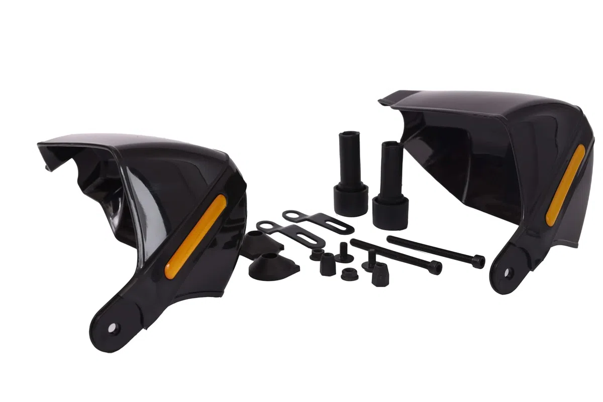 Par de Protectores de Manos para Motocicleta, 22 mm, 7/8", Color Negro