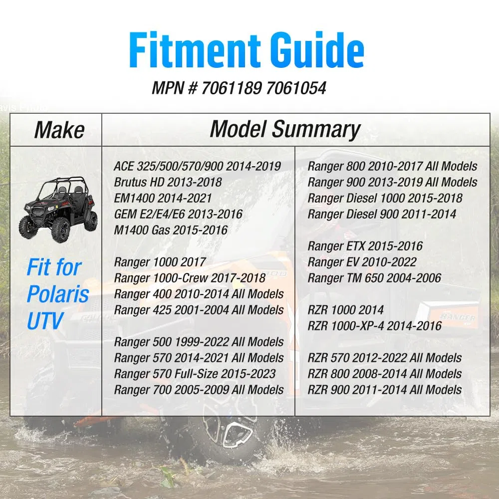 Kit de terminales de dirección exterior para Polaris RZR 570 800 900 1000 Ranger 400 425 500 570 700 800 900 1000 Diesel TM EV ETX ACE 325 500 570 900