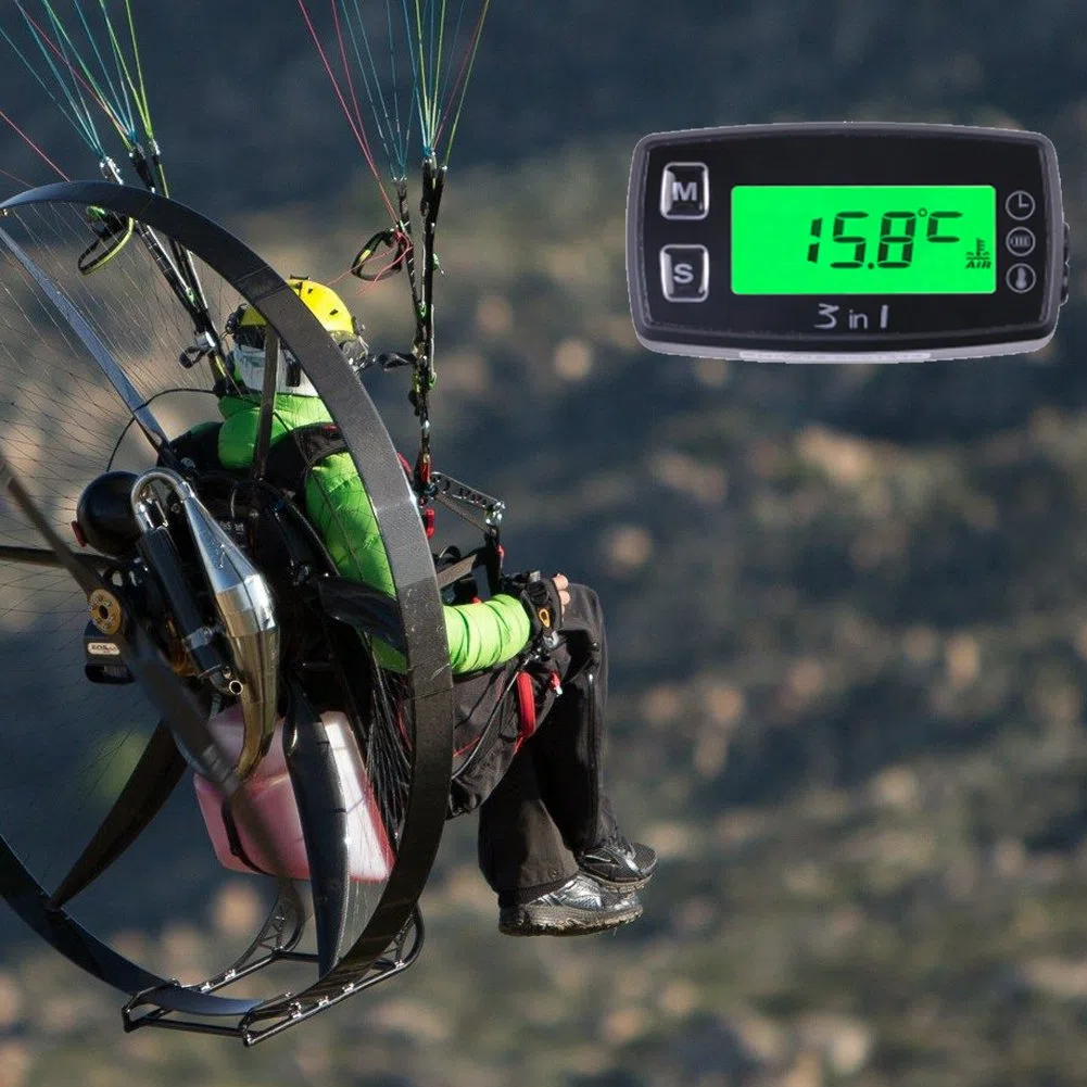 Termómetro termómetro de 3 en 1 Temperatura de Reloj del voltímetro Medidor de Voltaje Sensor para Motos de Motos de Nieve motoras ATV Aceite de Barco