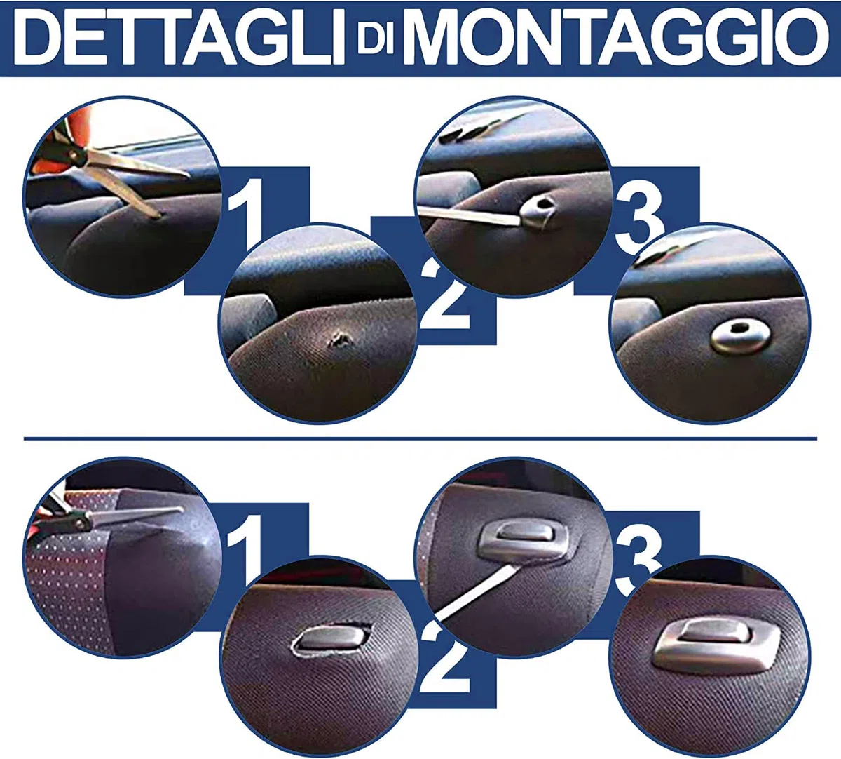 Susy Shop Juego de fundas universales para asientos de coche Kit de fundas de asiento delantero y trasero cómodas y transpirables, fundas protectoras para asientos de vehículos utilitarios pequeños y