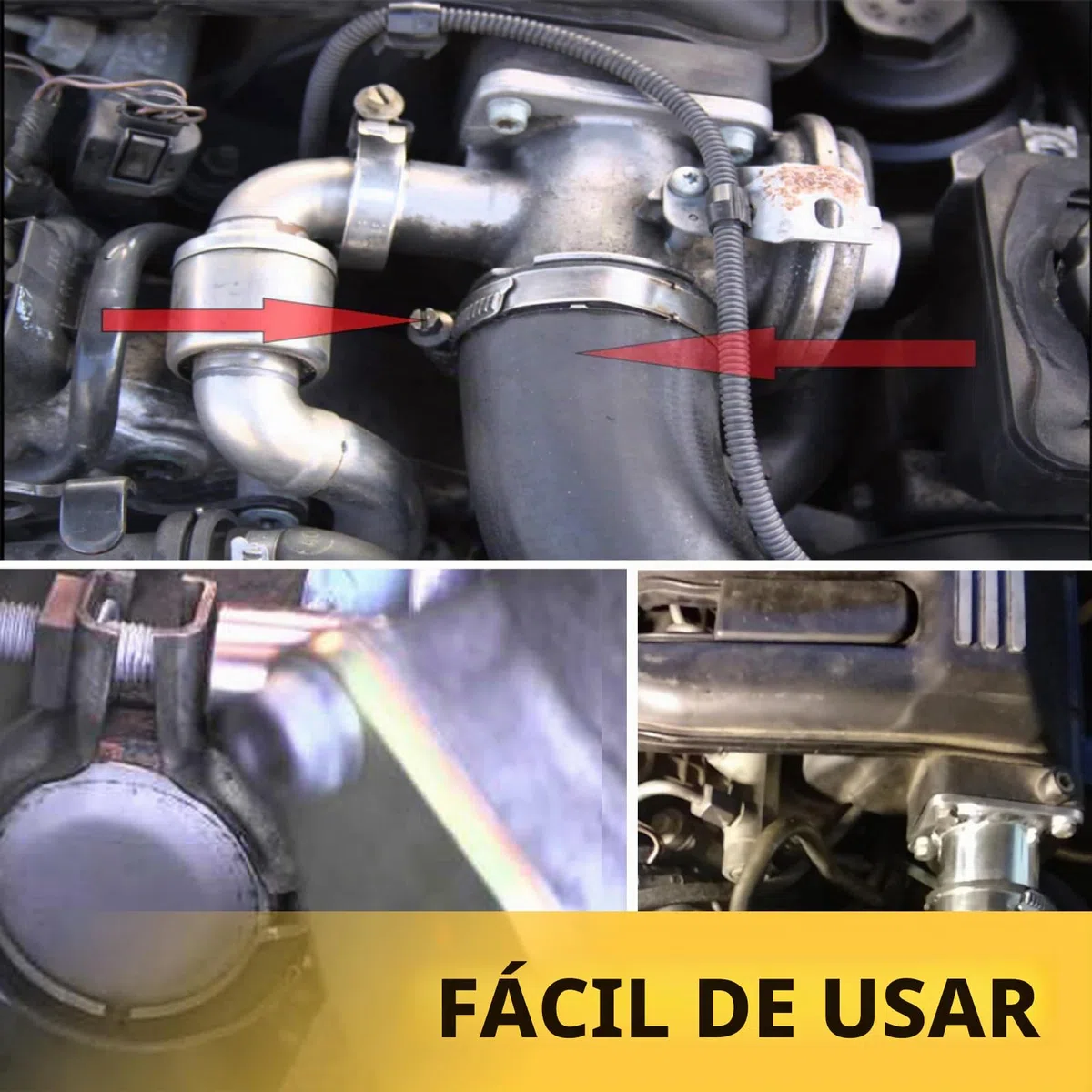 egr Cooler Delete para M47 M47N M57 M47N2 M67 M47R, kit de repuesto de eliminación EGR para E46 E39 E53 E83 E38 E65, tubo de repuesto de aluminio aplicable para vehículos diésel