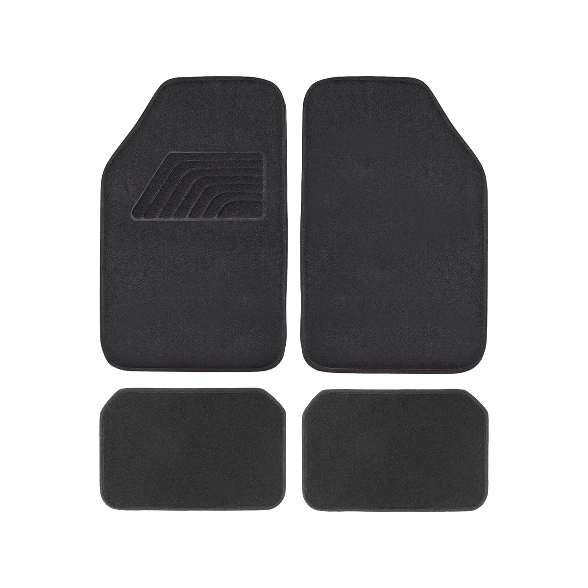 Alfombrillas Coche Universal Pack 4 Piezas (2 Delanteras + 2 Traseras), Alfombra Moqueta para Suelo, Alfombrilla Antideslizantes, Fácil Limpieza, Accesorios Coche Interior