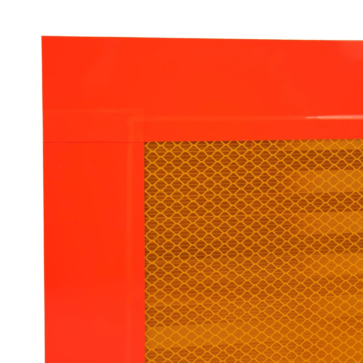 Cofan Placa V6 para vehículos largos | Aluminio | Señal homologada | Recubrimiento con vinilo Réflex N2 | Alta visibilidad | Medidas: 113 x 20 cm o 56,5 x 20 cm (Naranja, 113 x 20 cm)
