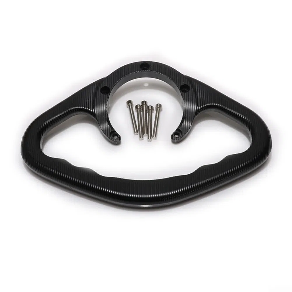 Pasamanos para depósito de combustible trasero de motocicleta R1 R3 R6 R25 MT 03 07 09 manillar manillar motocicleta (negro)
