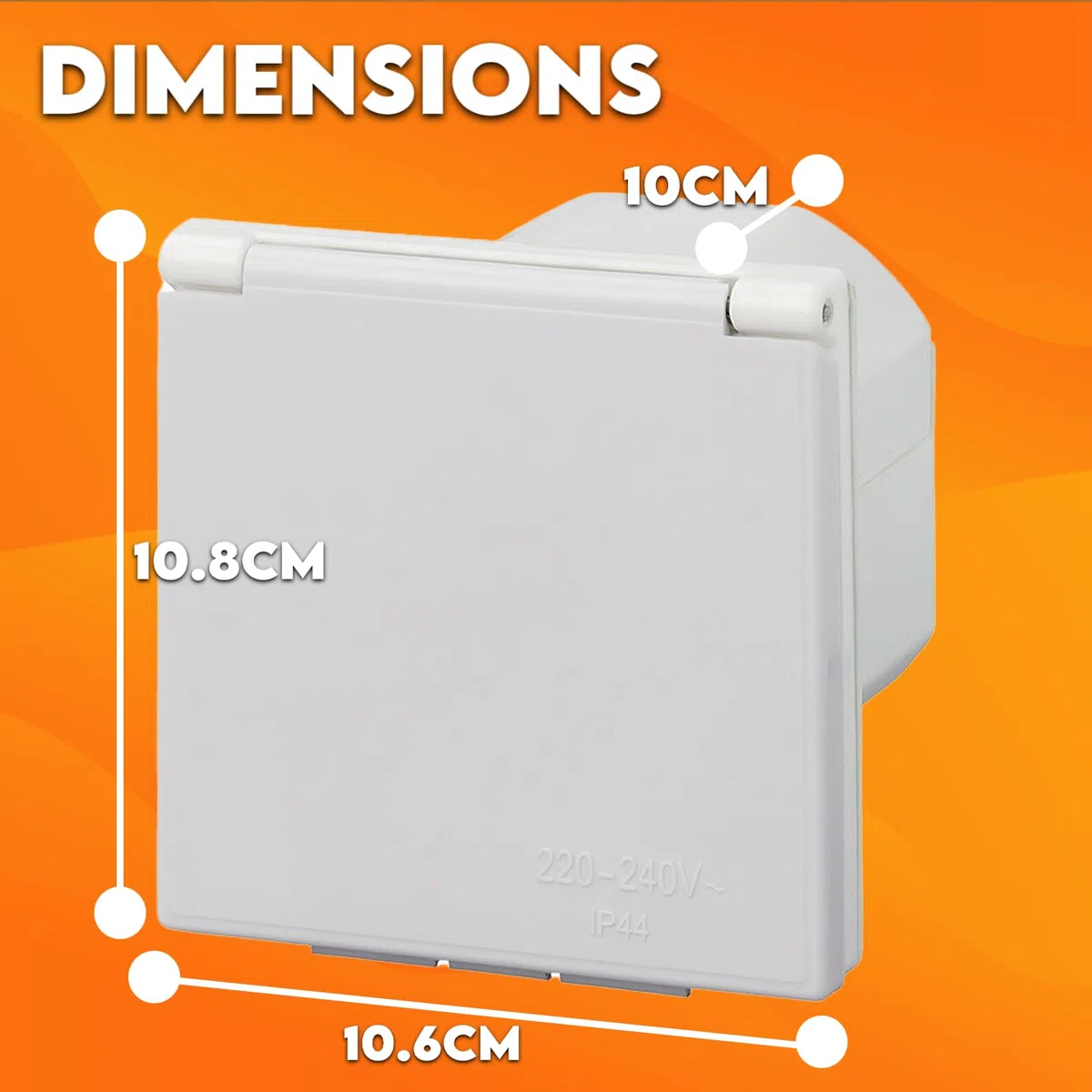 Xtremeauto Caja de enchufe empotrada de 240 V, 16 A, cable de entrada de 16 A, adaptable a caravanas y autocaravanas externas