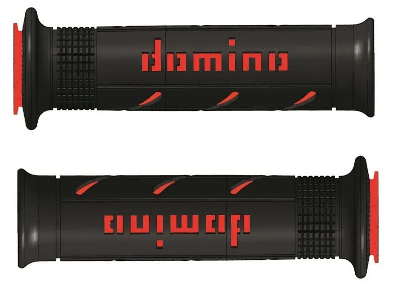 Puño Agarres de Goma para Manillar de Motos de Carretera, Naked, Tourer, sportbike, Moto2, Moto3, pre-moto3, Moto4, Moto5 (Rojo Supersoft)