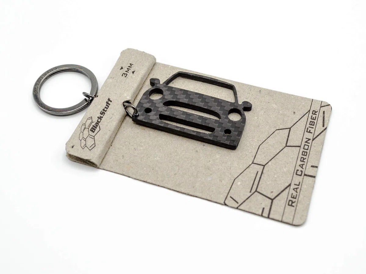 BlackStuff Llavero De Fibra De Carbono Cadena De Claves Compatible con Cooper S R56 R57 2006-2013