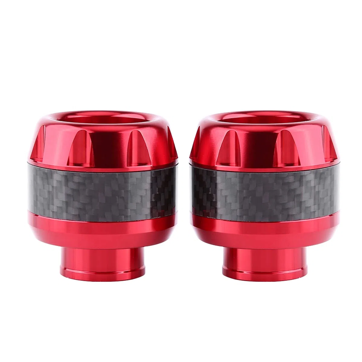 Deslizadores de Marco de Horquilla Delantera de Motocicleta de Fibra de Carbono Protección contra Choques para Bicicletas y Motocicletas Azul (rojo)