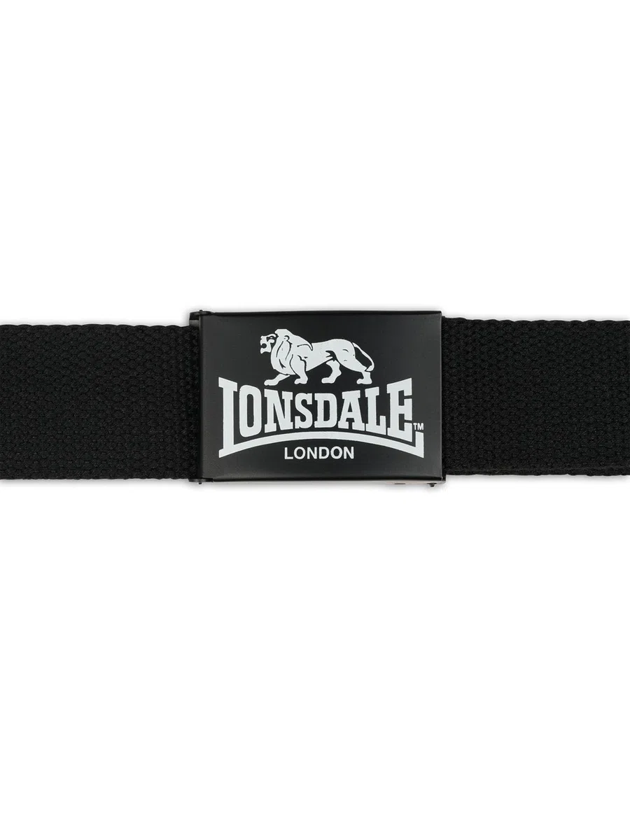 Lonsdale Gürtel Starbotton Cinturón, Negro, 130 cm Unisex Adulto