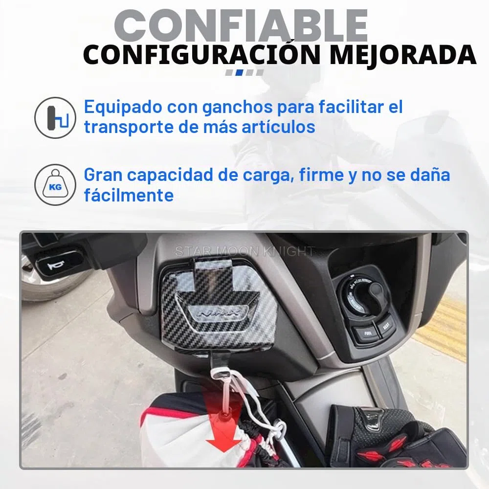 Para NMAX155 V3 2025 Caja de Herramientas Cubierta de Almacenamiento NMAX 125 155 Tech Max Accesorios Lados Cubierta Impermeable NMAX 155 Tapas a prueba de polvo (Negro)