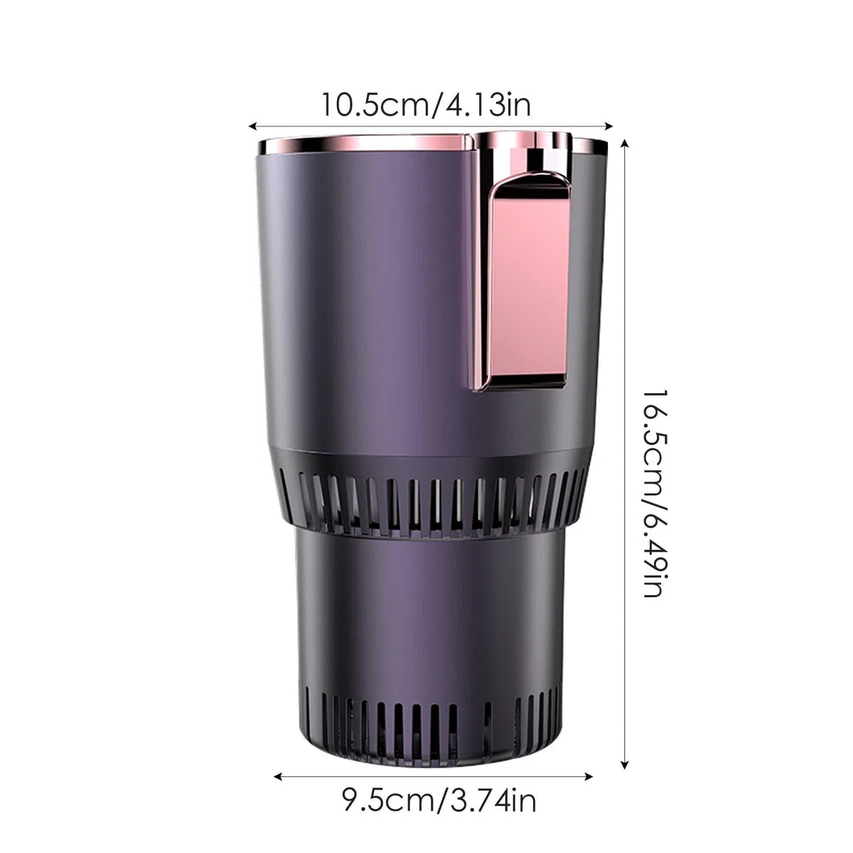 Calentador de agua para coche, calentador de café y enfriador de agua 2 en 1, soporte antideslizante para bebidas para coche, soporte para bebidas de coche con pantalla LCD, expansor de taza de coche
