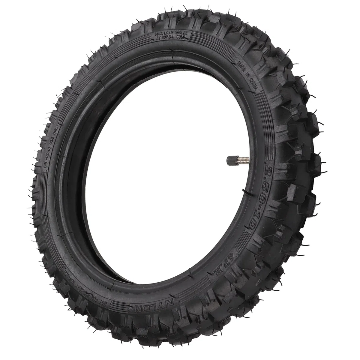 Generic Reemplazo de Cámara y Neumático Resistente Al Ozono de 2.50-10 Pulgadas para Moto de Cross CRF50, Mejor Rendimiento de Sellado para MX500, SX500, JR50 DRZ70, Neumáticos Engrosados ​​para Días