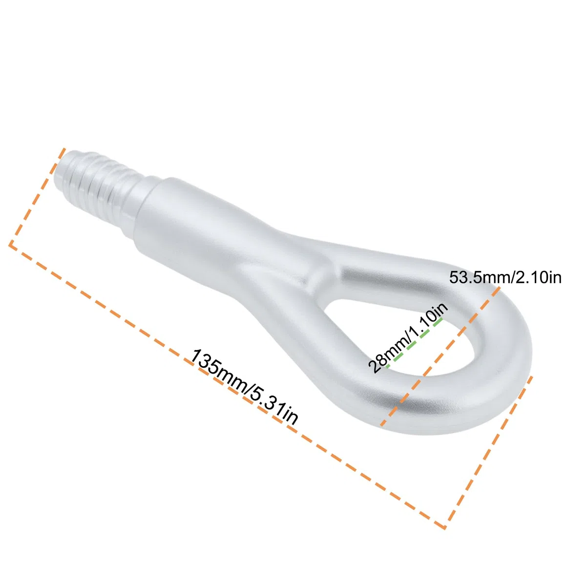 Gancho de Remolque para Coche Argolla de Remolque M15x3,0 Rosca Derecha Compatible con BMW 3 E36 E46 5 E39 8 Z3 Mini Smart ForTwo W450