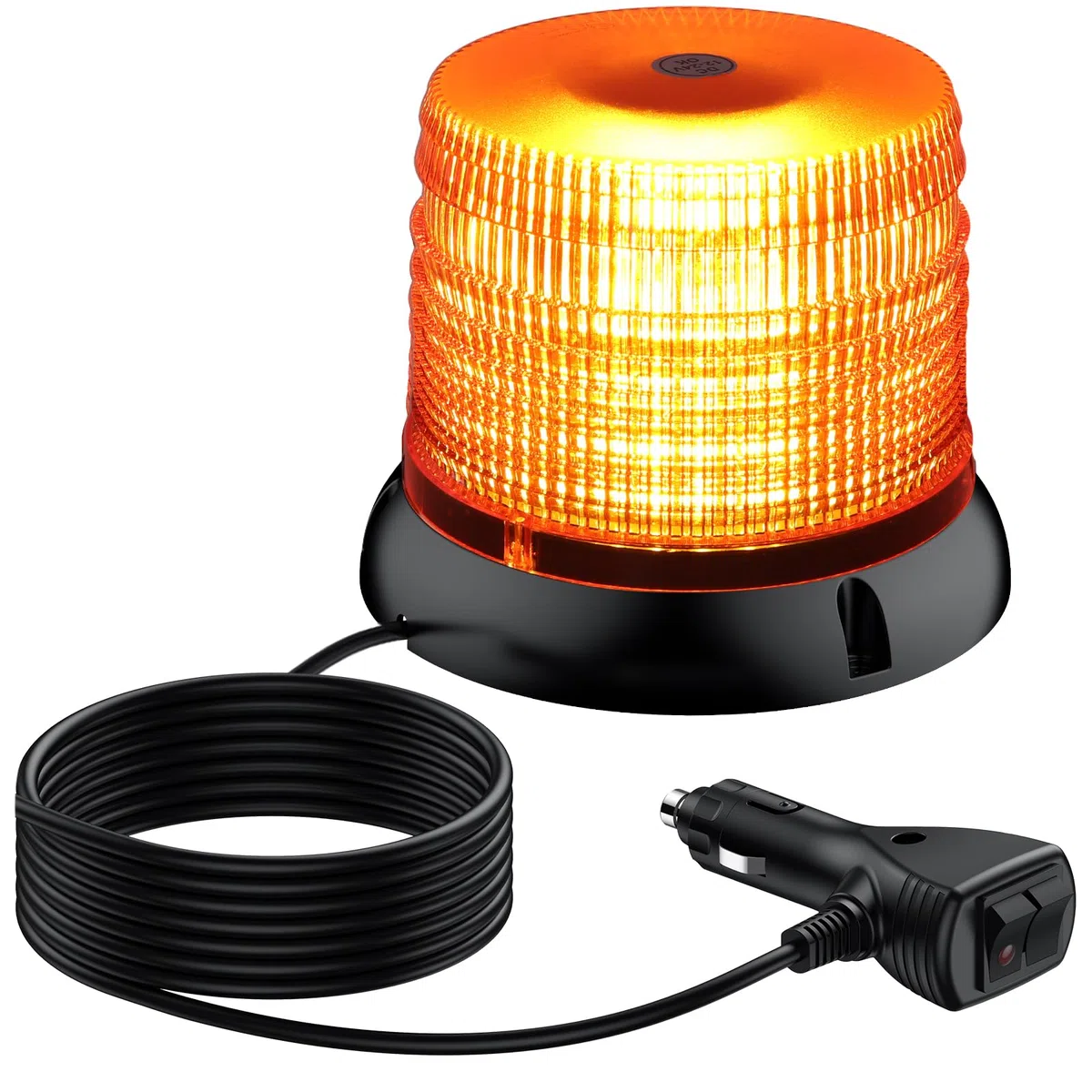 Baliza giratoria Rotativo Luz LED 12V/24V, 72 LED, base magnética, 6 modos de parpadeo, luz de advertencia IP65 para coche, camión, tractor,rotativo tractor