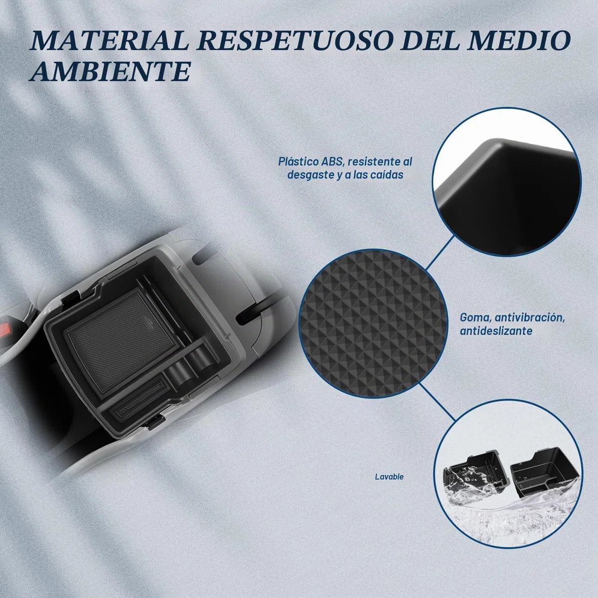 BIBIBO Caja de almacenamiento compatible con Hyundai Kona SX2 EV Hybird 2024 2025, organizador de consola central, accesorios Kona SX2, caja de almacenamiento para reposabrazos, bandeja en la consola