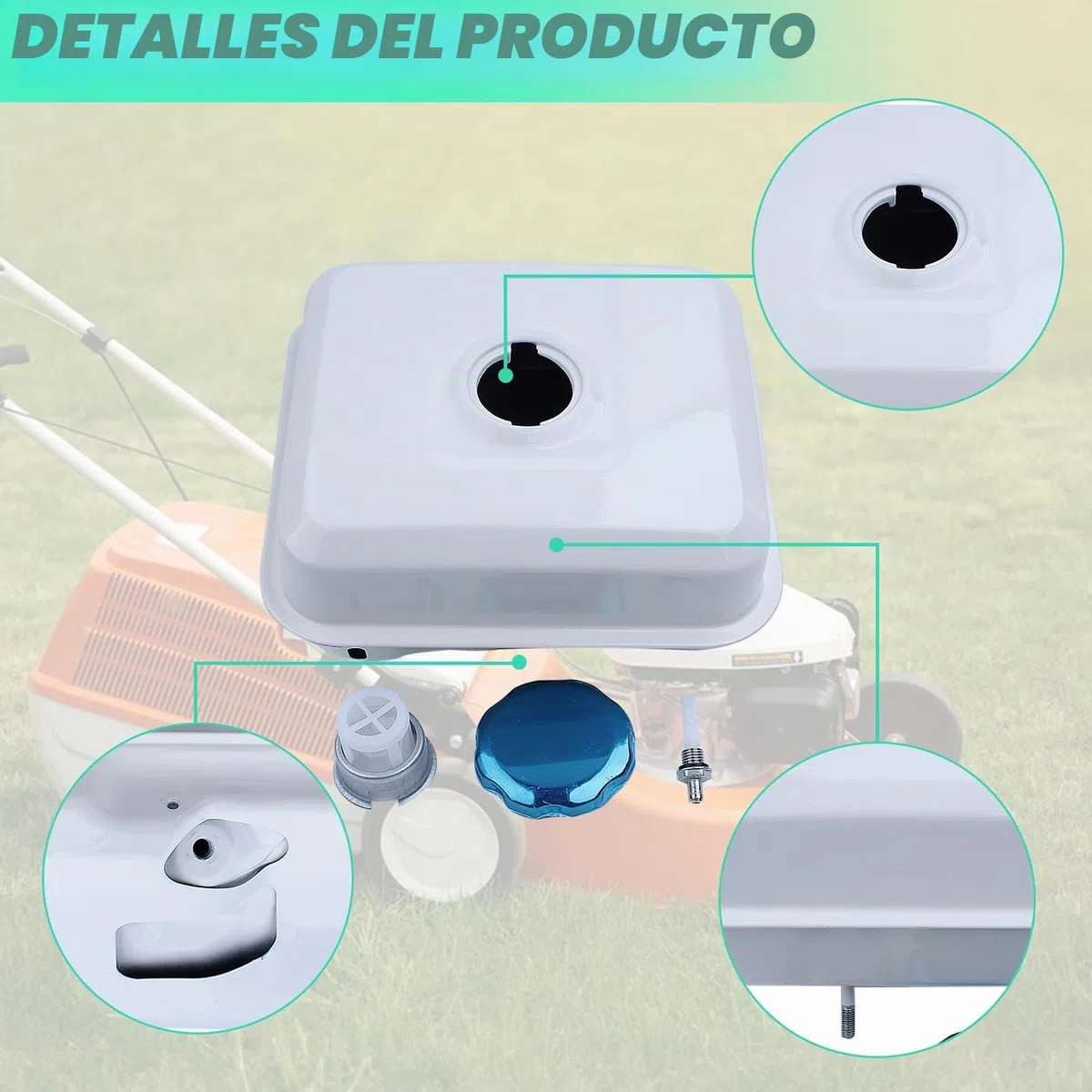 Adefol Depósito de combustible para Honda GX140/GX160/GX200 5.5Hp/6.5Hp, plástico, nuevo, compatible con equipo de motor al aire libre, depósito de motor