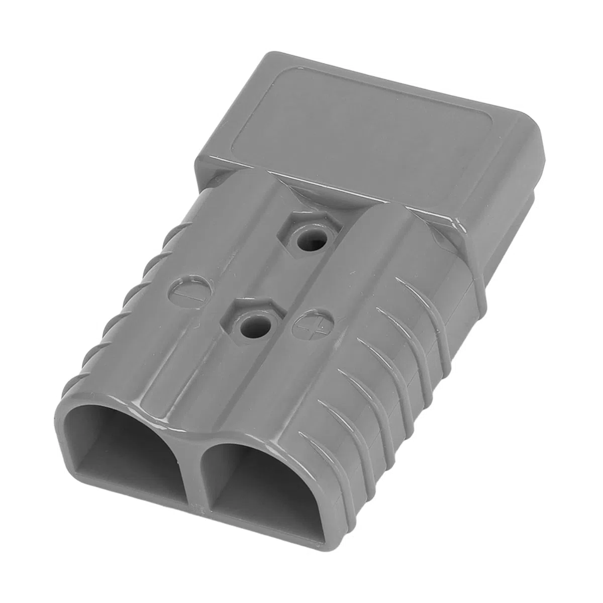 Conector de Batería 350A, Conector de Enchufe Bipolar de Pequeño Volumen Terminal Plateado SH350 de Alta Corriente para Carretilla Elevadora (Gris)