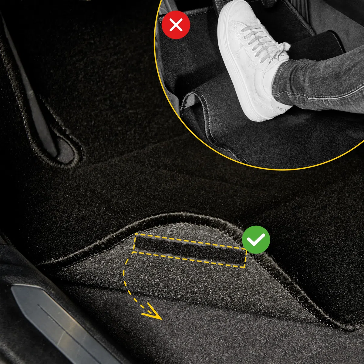 DBS - Alfombrillas - A Medida para Megane 4 - con Clips - Alfombrillas Antideslizantes para Coche - 4 Piezas