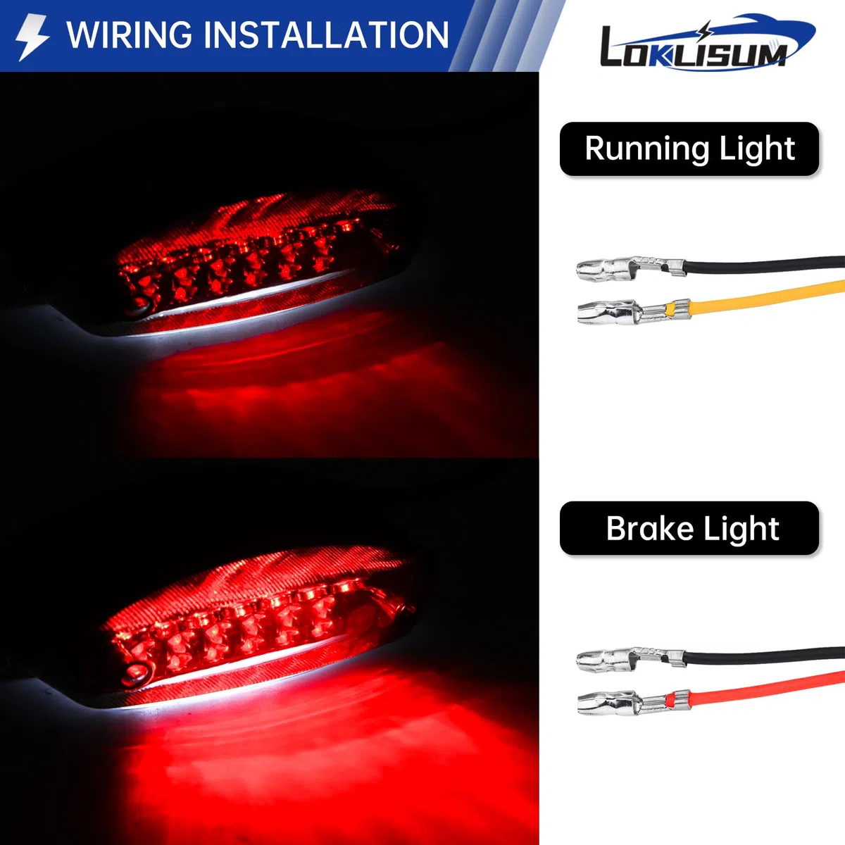 Luces Traseras Universales Moto 12V, 21 LED Luz Matricula Moto E24, Luz de Freno Compatible con Monster 400 620 695 750 800 900 S2R S4R ATV Scooter Cafe Racer Dirt Bike