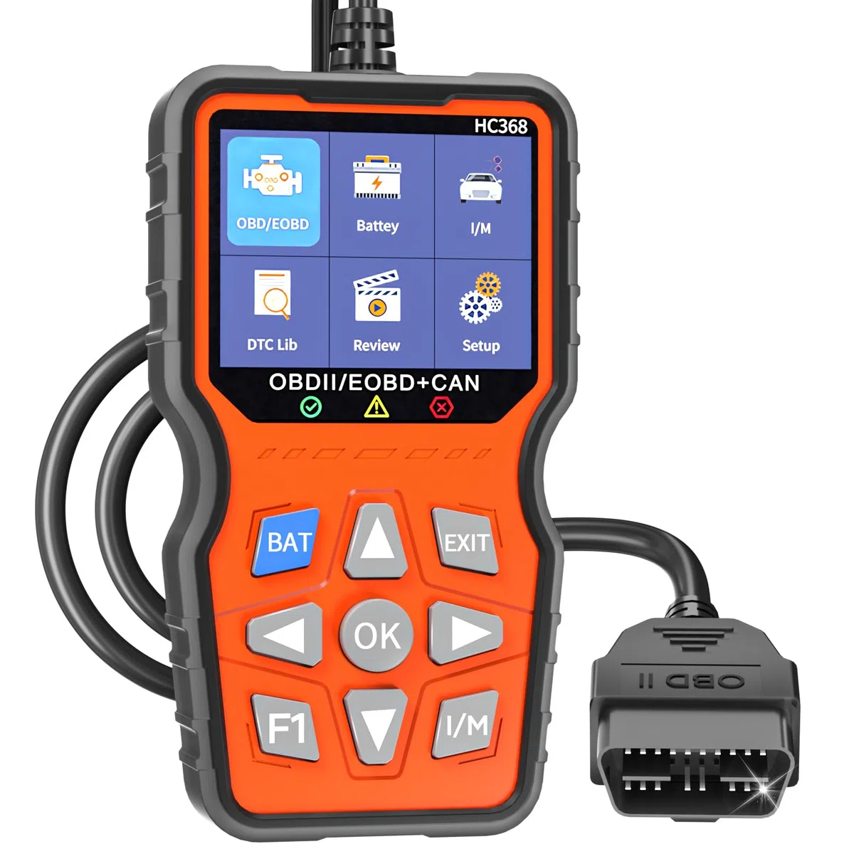 OBD2 Diagnosis en Español, EOBD OBD2 Diagnosis para Coches Multimarca Lector de Fallos Motor Diagnóstico Completo de Batería para VW, Audi y Todos los vehículos OBD 2 a Partir de 2003, Negro