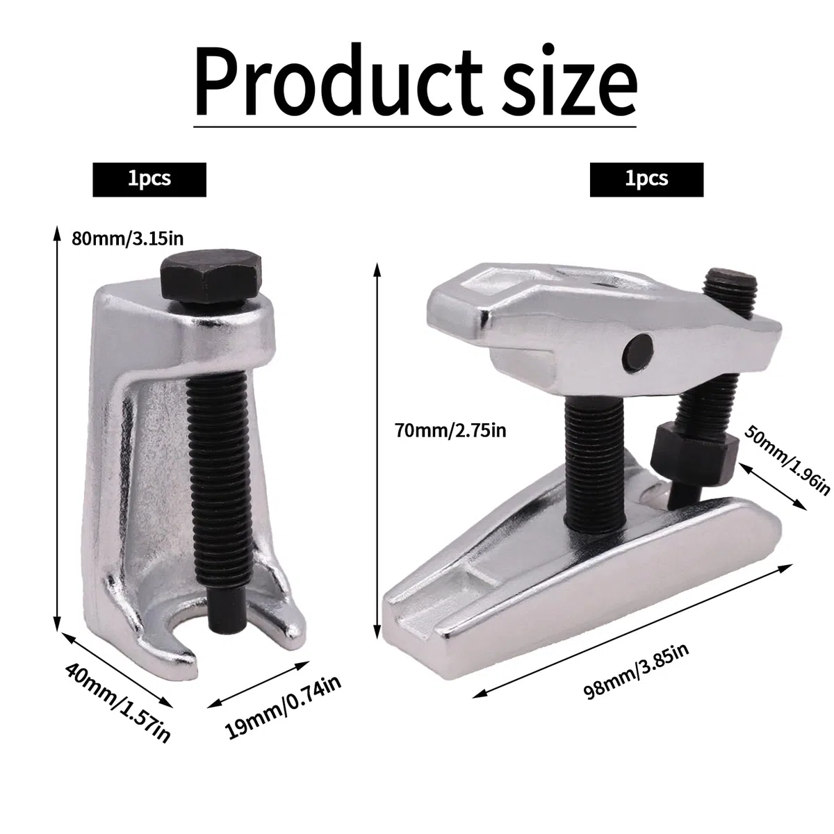 2 PCS Extractor de Rótulas, Expulsor de rótulas, Llave para Rótulas Axiales, Separador Suspension, Herramienta para la Extracción de Rótulas y Articulaciones en Vehículos de Tracción Delantera