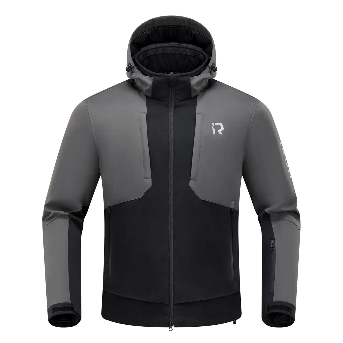 RIDEIRON Chaqueta moto hombre,Chaqueta moto invierno con hombreras y coderas homologadas,equipo de protección,forro extraíble para proteger del frío y el viento en todas las estaciones,Negro
