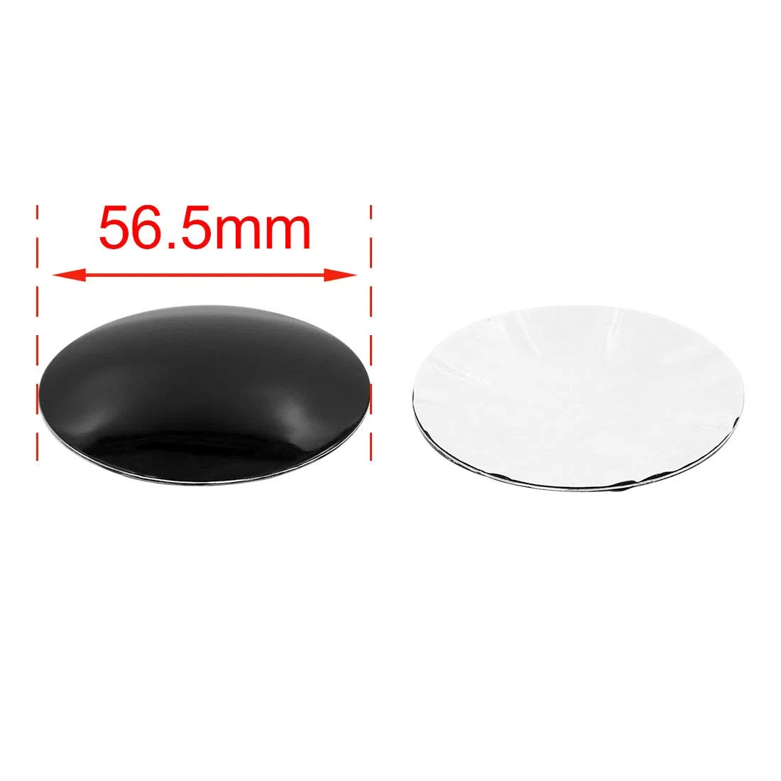 X AUTOHAUX Emblema Adhesivo Negro Brillante de 56,5 mm, 4 Unidades