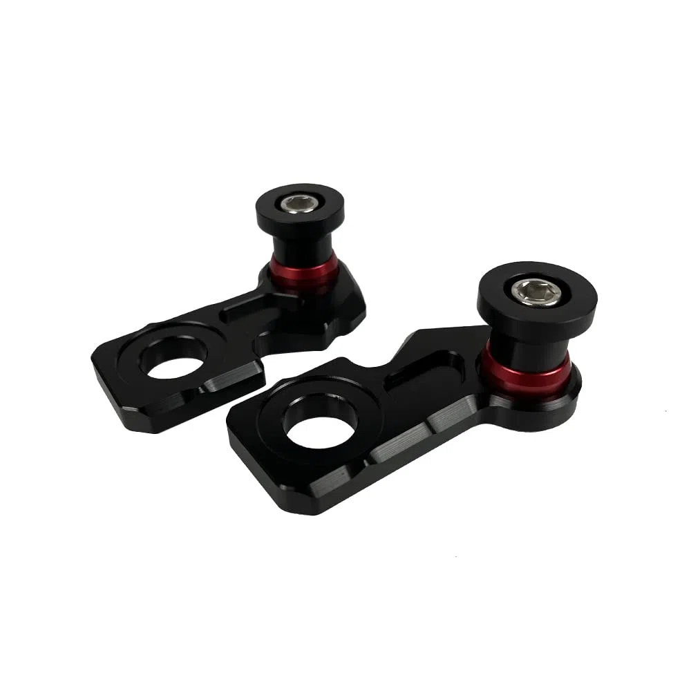 Para Honda CB650R CBR650R CB650F CBR650F Rueda trasera Soporte del eje Gancho de recogida Bloque del ajustador de la cadena Tornillo deslizante del carrete del brazo oscilante trasero (Rojo)