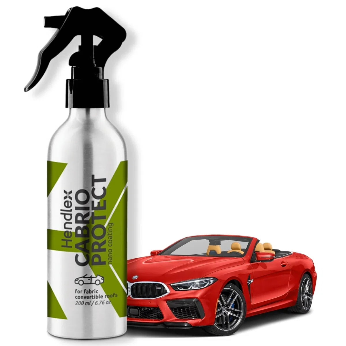 Hendlex Nano Spray Impermeabilizante Textil, Cabrio Protect Impermeabilizante de Capotas de Tela, vinilo, lona o cualquier capota blanda 200ml