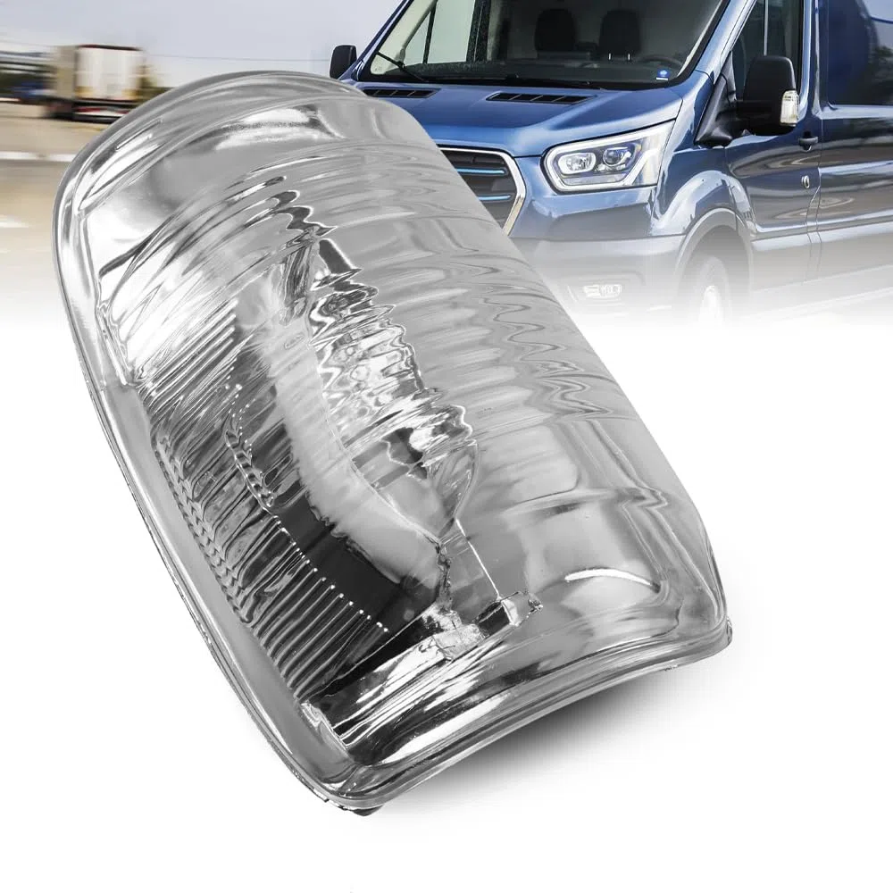 ROBUST - Lente de luz indicadora de espejo retrovisor transparente para lado izquierdo del pasajero para Ford Transit Mk8 2014-2019 BK3113B381AB 1847387
