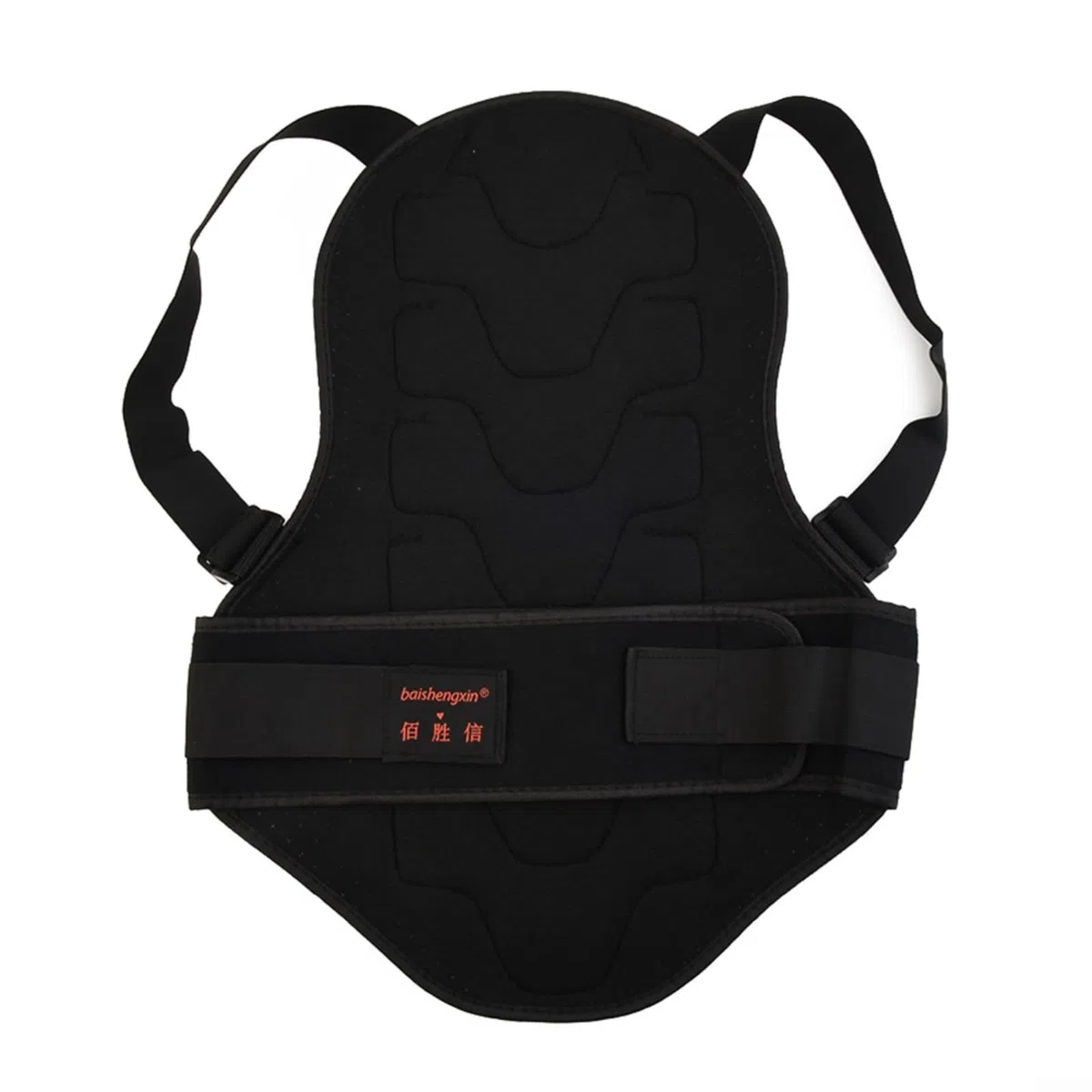 Protector de espalda para moto, con escudo de plástico PE resistente a los golpes y espuma EVA transpirable para columna vertebral