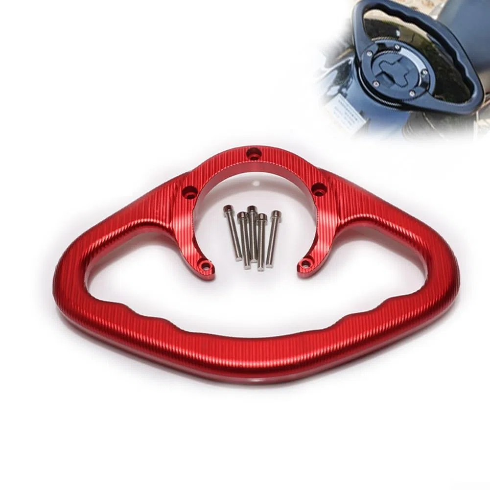 Pasamanos para depósito de combustible trasero de motocicleta R1 R3 R6 R25 MT 03 07 09 manillar manillar motocicleta (negro)