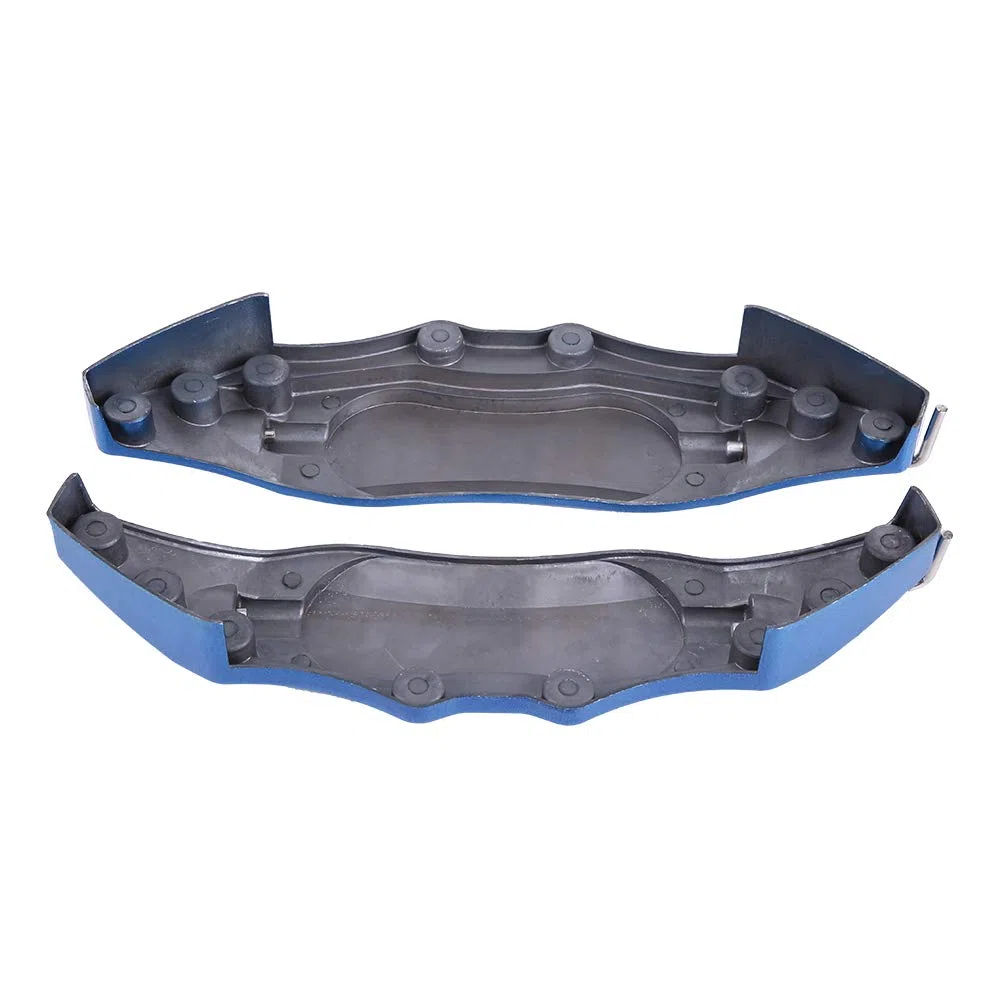Cubierta de pinza de freno de disco, 2 piezas de aluminio para coche, cubierta protectora de pinza de freno para cubo de rueda de 16 a 17 pulgadas, medio(Azul)