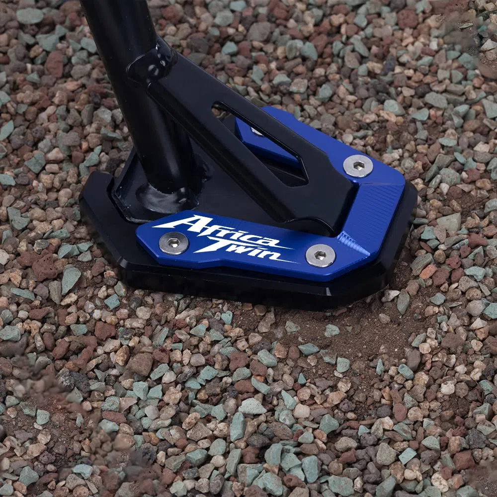 para CRF1100L Africa Twin 2019-2023 Almohadilla de extensión de soporte lateral para pie de pata de cabra de motocicleta africa twin 1100 Accesorios (azul)