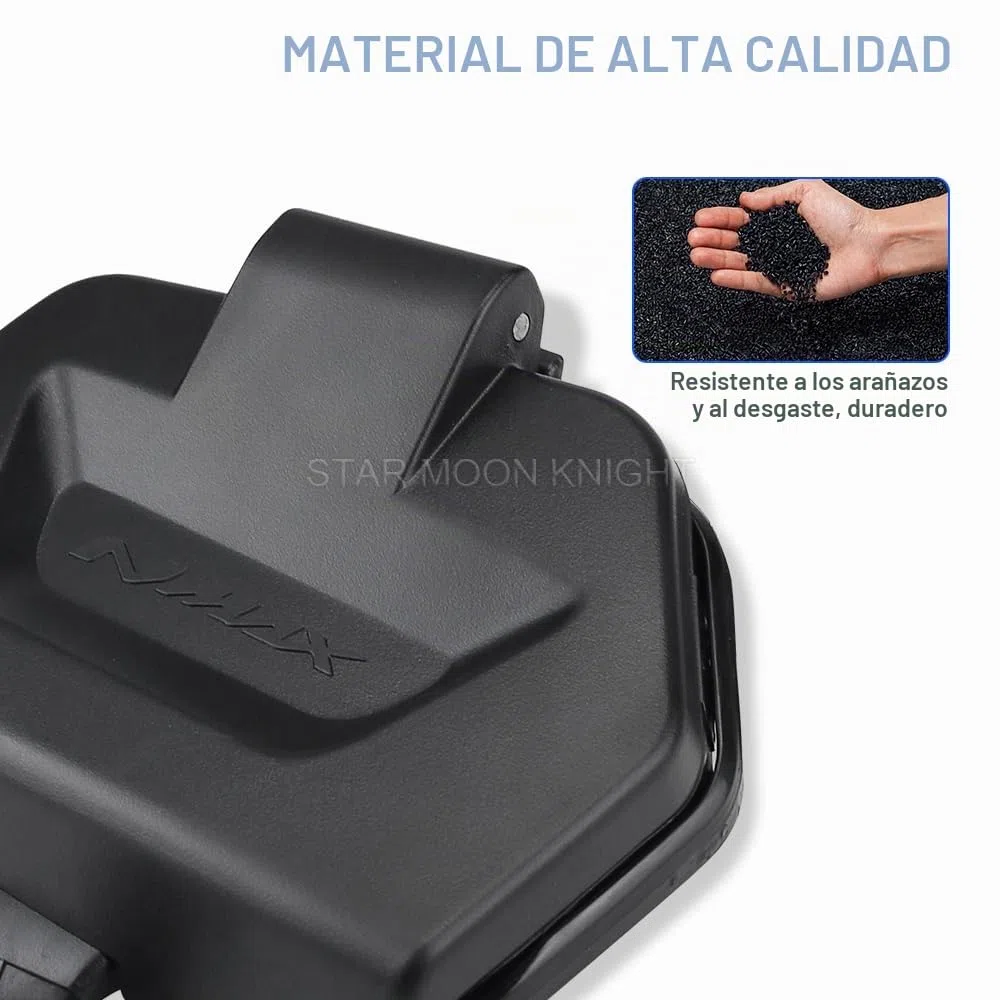 Para NMAX155 V3 2025 Caja de Herramientas Cubierta de Almacenamiento NMAX 125 155 Tech Max Accesorios Lados Cubierta Impermeable NMAX 155 Tapas a prueba de polvo (Negro)