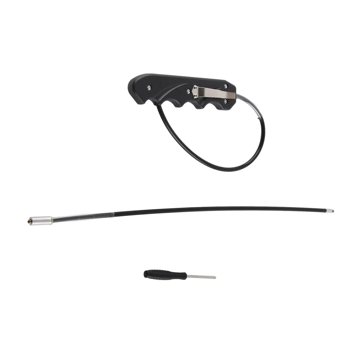 Motorcycle Whip, 16.7 Pulgadas Portátil Get Back Bicicleta Bike Bike Ship, Multi Propósito Motorbike Whip con Manija de ABS y Cuerda de Acero Inoxidable para Hombres Regalos