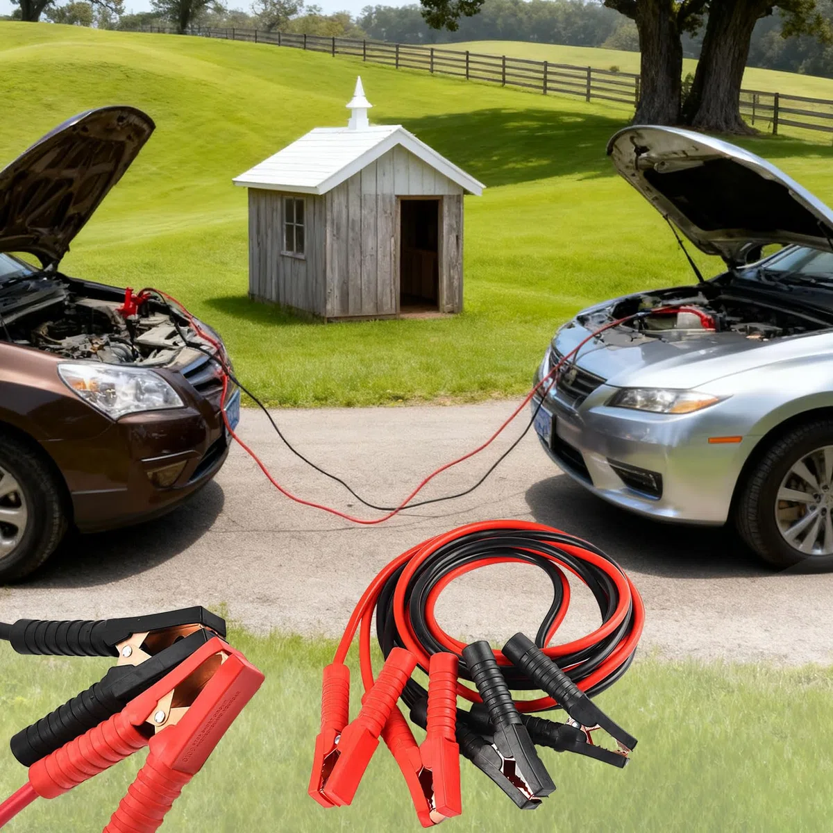 Herbst Cable de arranque para coche, 6 m, 3000 A, 16 mm², para coches y camiones