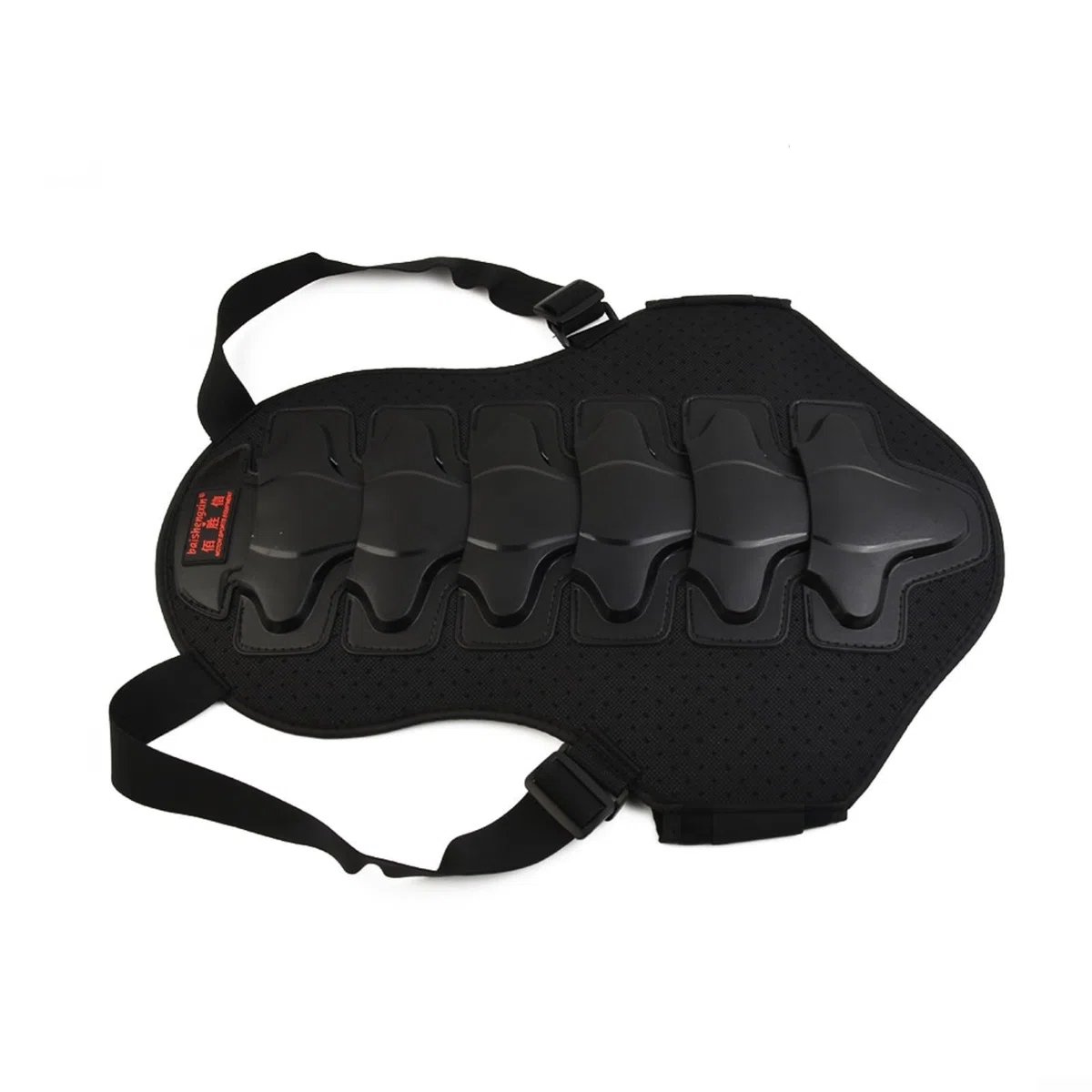 Protector de espalda para moto, con escudo de plástico PE resistente a los golpes y espuma EVA transpirable para columna vertebral