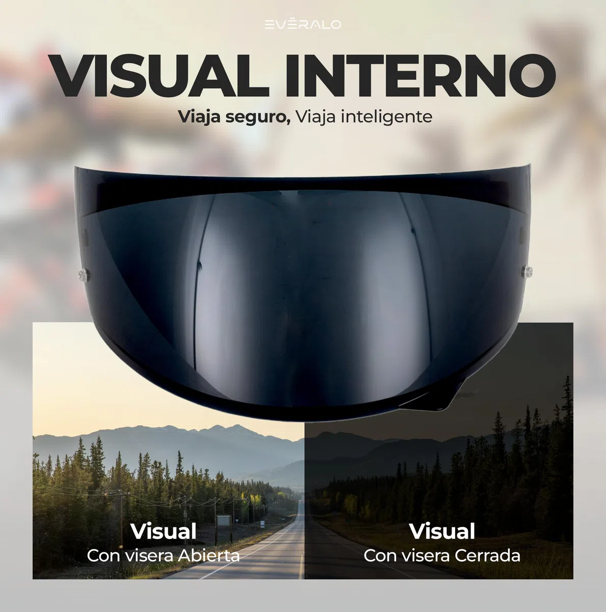 Visera compatible con HJC C10 – HJ34P (Ahumado Oscuro)