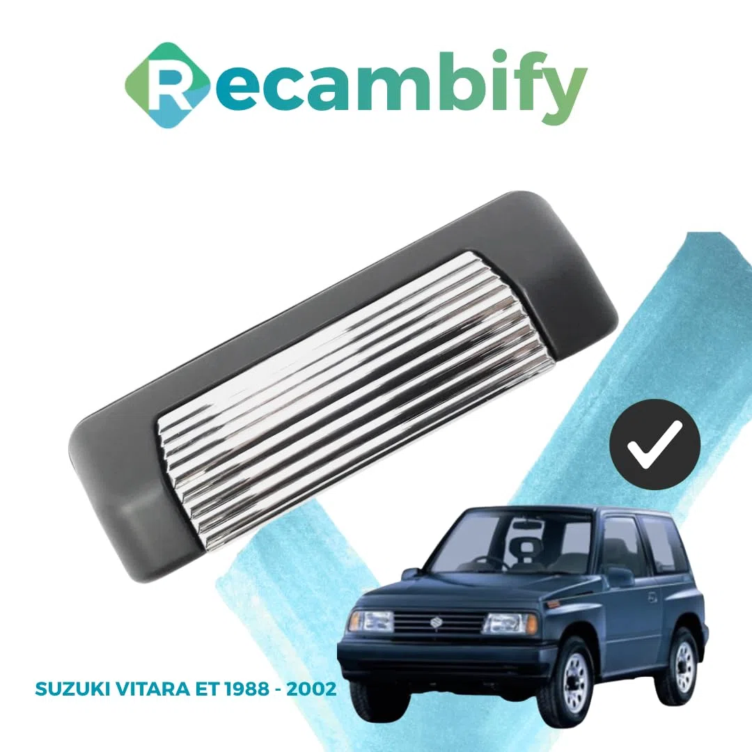 Maneta de Maletero para Suzuki Vitara 1988-2002 — Tirador Portón Trasero Cromado | Sustitución directa | Compatible con Suzuki Vitara ET 3 Puertas
