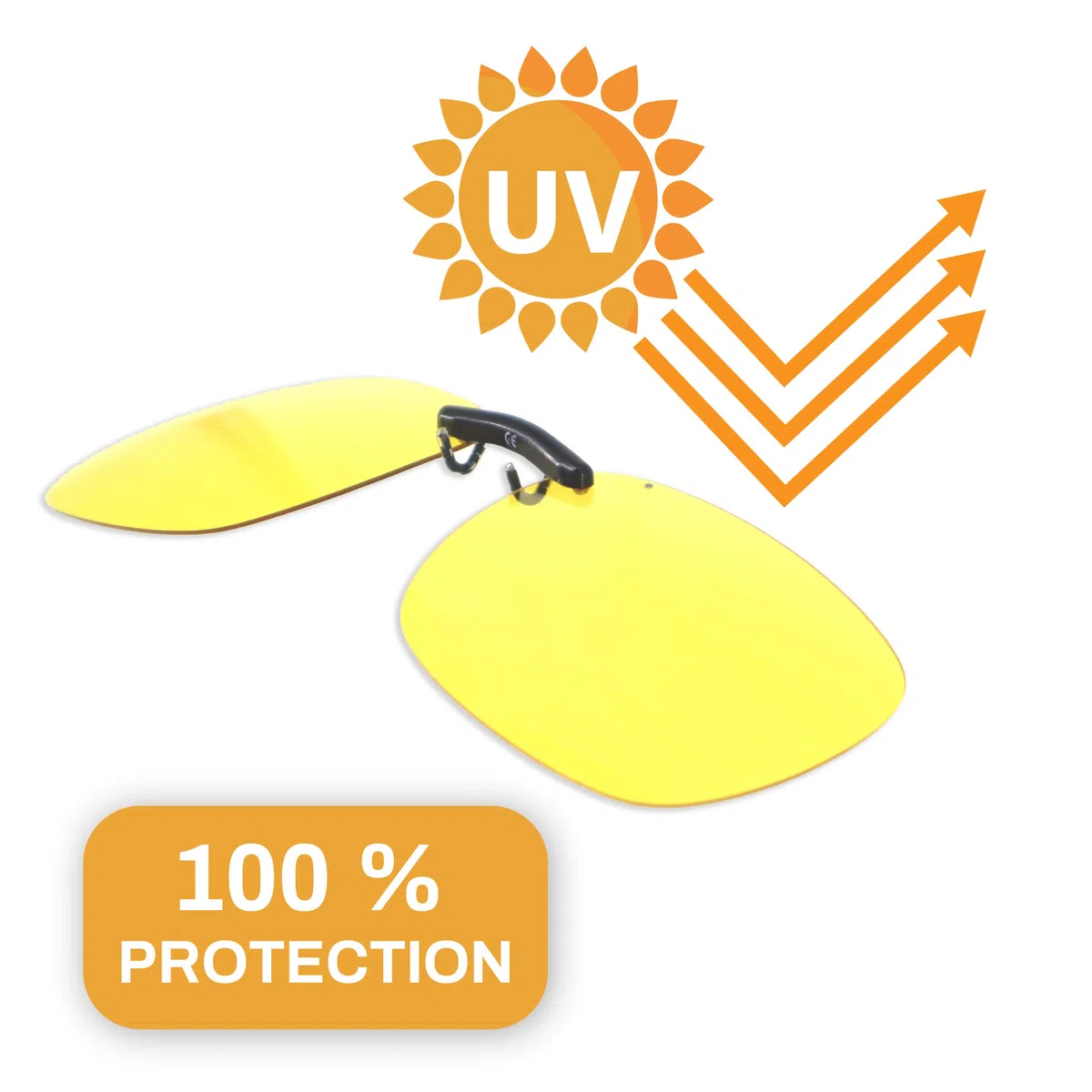 Gafas De Sol Polarizadas Amarillas De Vision Nocturna | Gafas De Clip Abatibles Anti- Deslumbramiento De Metal | Unisex Protección Uv 100% Gafas Para Conducir Para Hombres Y Mujeres