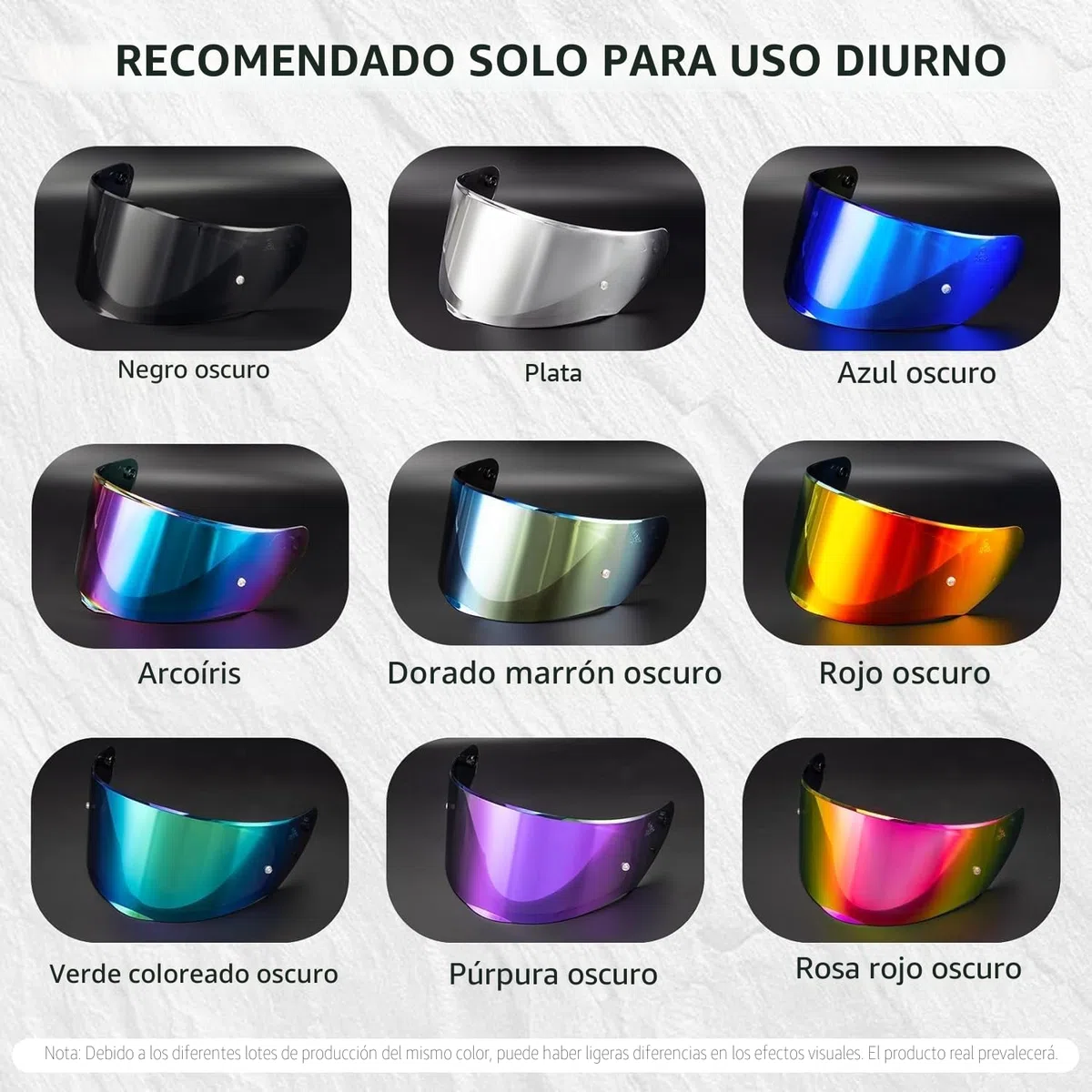 PSLER Visera de Casco para LS2 Outer FF320 Rapid FF353 Assault FF328 Stream FF800, Visera Tintada para Casco de Motocicleta Accesorios de Repuesto(Negro Oscuro)