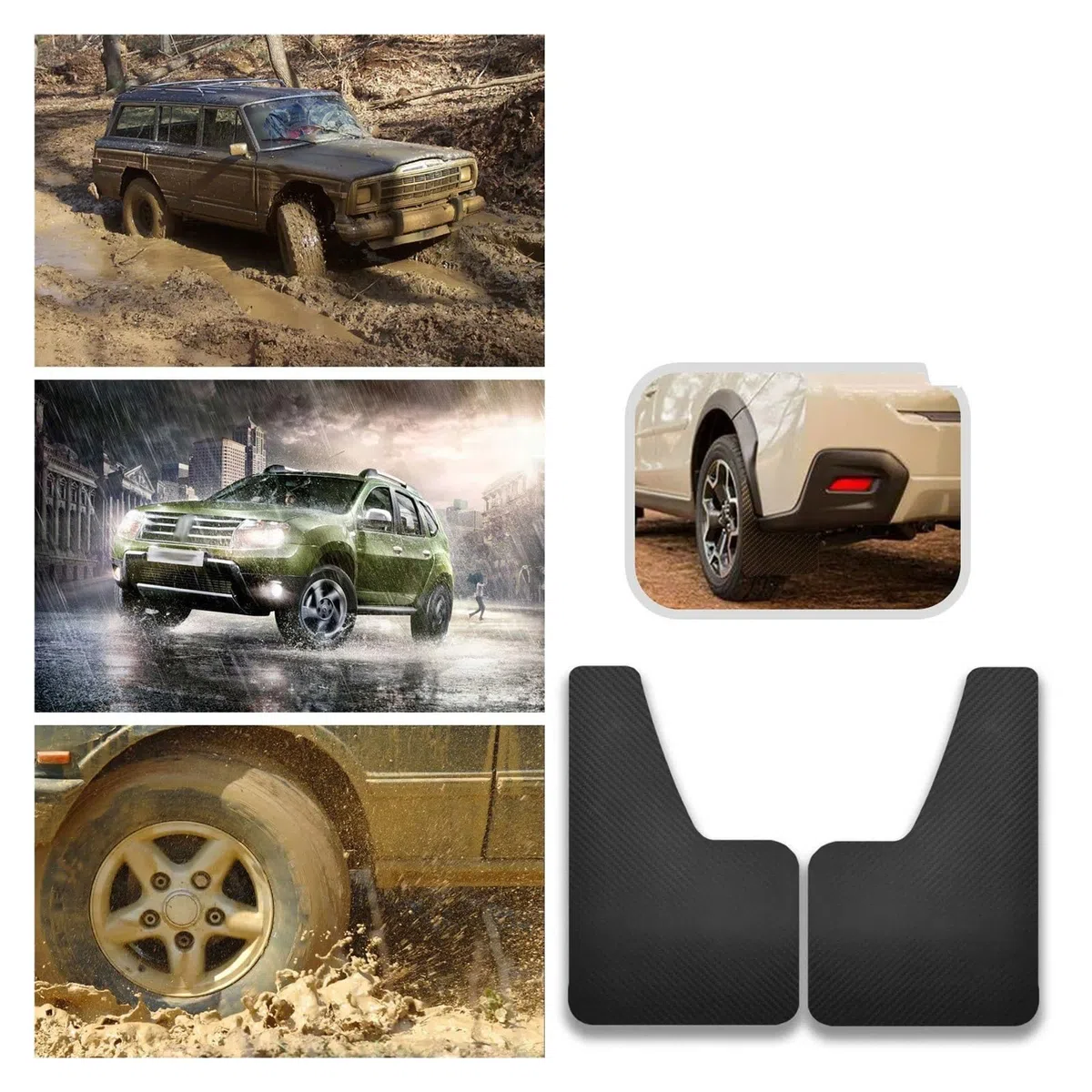 Mud Flaps Coche para Hyundai para Elantra para Veloster N para Sonata I20 I30 para Creta Ix25 Guardabarros Bengalas Automáticos Protectores Salpicaduras(2)