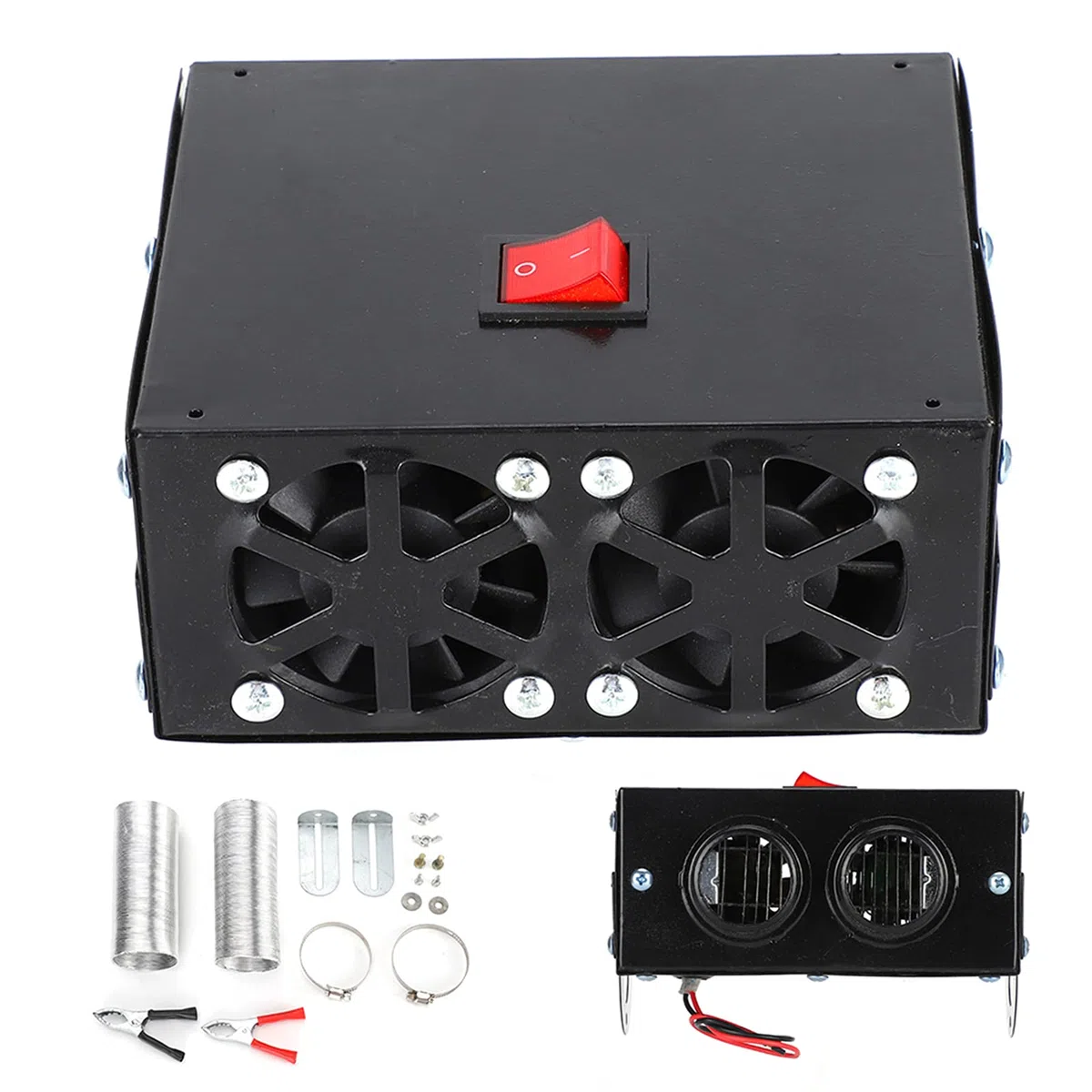 Calentador de Coche Calentador Descongelador Desempañador Portátil Ventilador Silencioso Calentamiento Rápido 600W12V (12v)