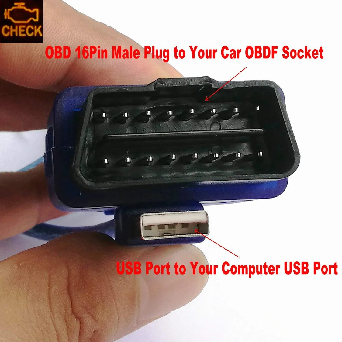KKL 409.1 OBD USB Interfaz,Herramienta de diagnóstico KKL 409.1 OBD2 - Escáner KKL OBDII Cable OBD KKL 409.1