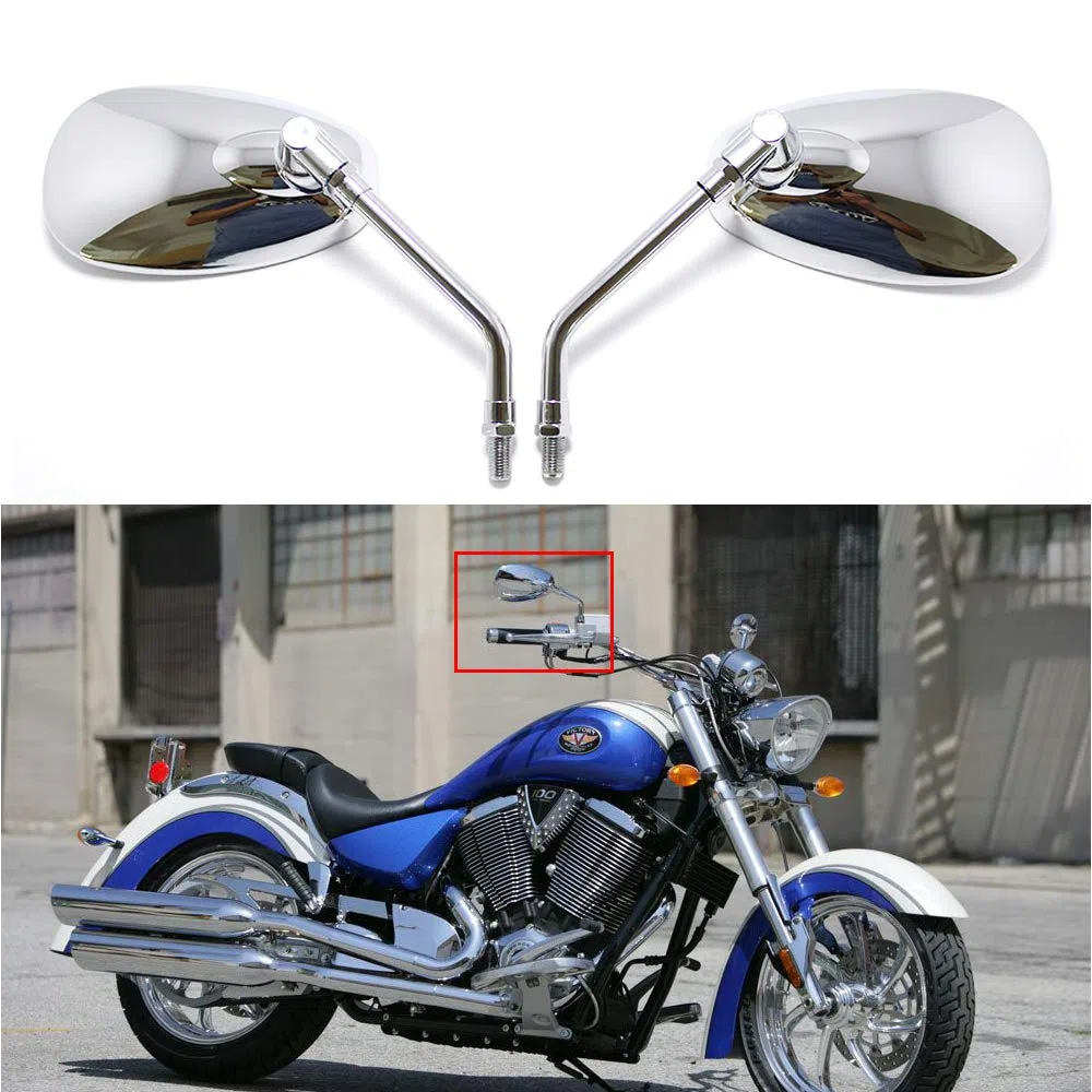 M10 10mm Retrovisores Moto Espejos Laterales para CBR600, scooter, bicicleta de calle, crucero, Chopper, bicicleta deportiva, ATV